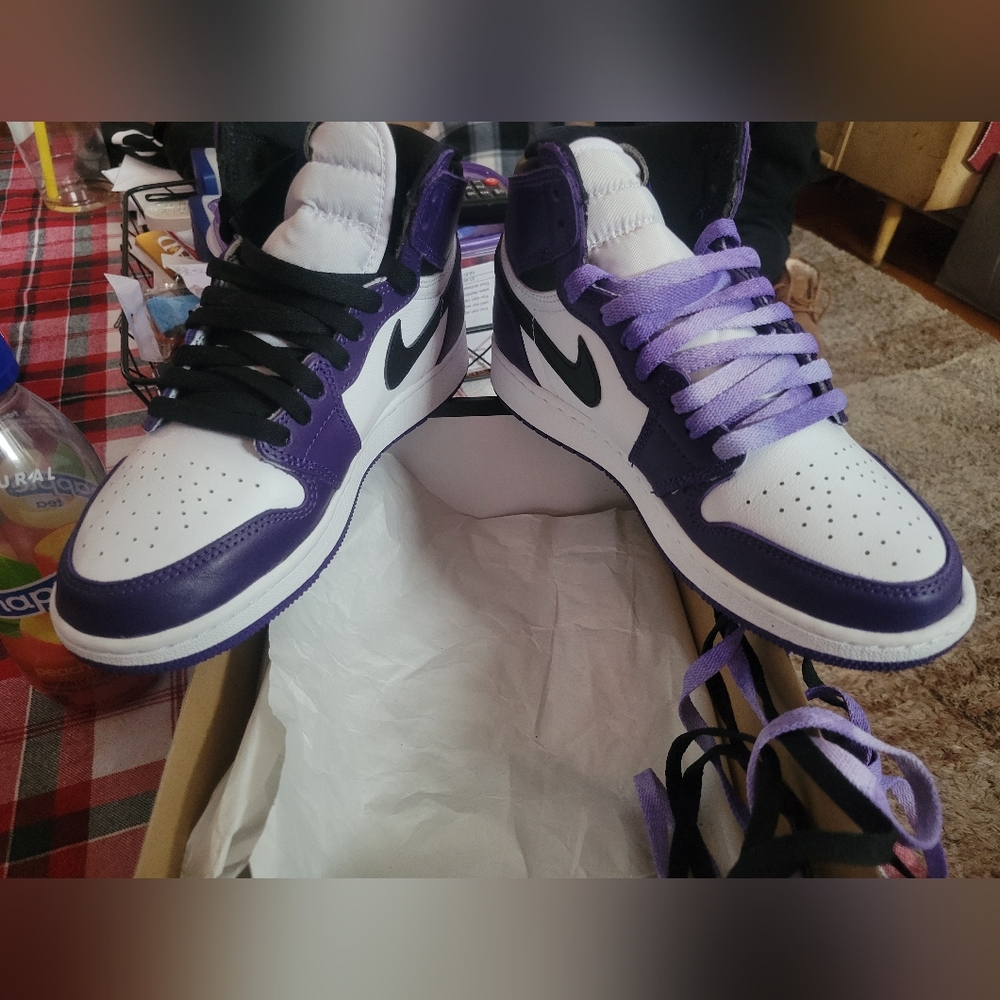 Court purple jordan mids 5y